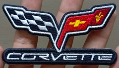 Corvette Racing Flags Sports Car Logo Iron On Patch-Sew Patch-Embroidered Patch