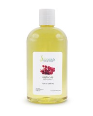 PURE PREMIUM USP GRADE CASTOR OIL COLD PRESSED NATURAL 12 OZ
