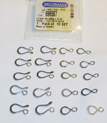 10pr Rio Grande Sterling Silver Small Flat Hook & Eye Sets