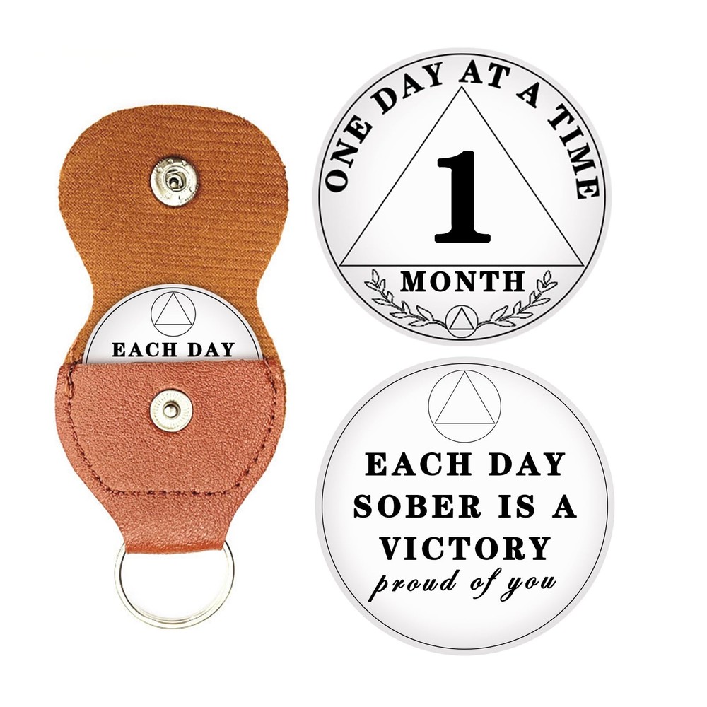 1 Month Sobriety Chip, 30 Days Coin One Day at A Time AA Chips and…