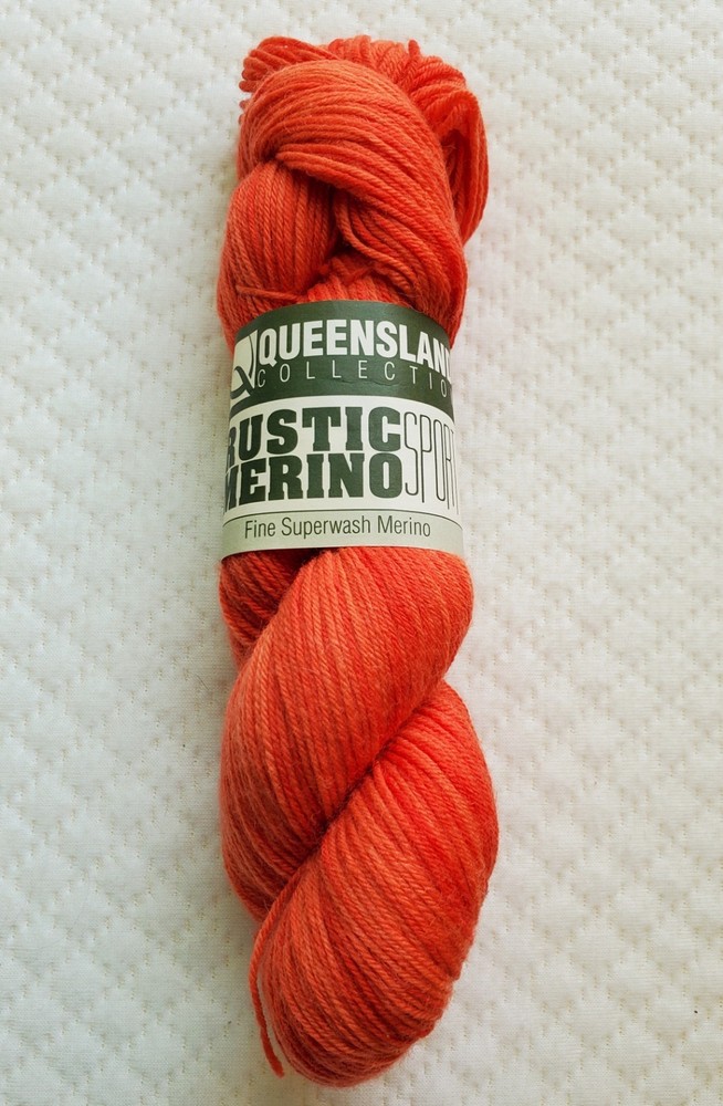 Rainbow Beach Yarn Queensland Collection 100% Wool Sport Weight Superwash Orange