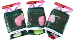 Lot of 3 Singer Ribbon Multicolor Stockings and Candy Canes 2 1/2″ x 9 ft Wired