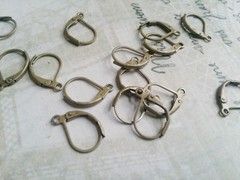 12 Leverback Earwires Ear Wires Antiqued Bronze Tone Lever Earring Findings