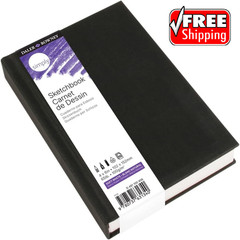 Daler-Rowney Simply Sketchbook – 4in x 6in Hardbound Sketchbook – 110-Page Black