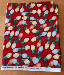 Christmas String Lights Sewing Fabric Holiday Decorations 1 yd x 44″