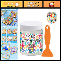 Mosaic Crystal Grout for DIY Crafts, Tile Tools & Accessories – 6.3oz White