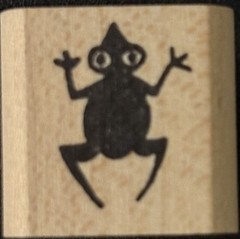 Yes! Pigs Can Fly Teeny Tiny Frog Silhouette Rubber Stamp