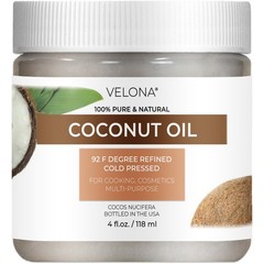 Coconut Oil 92 Degree by Velona – 2oz-7lb in jar Refined Cold pressed Skin Body