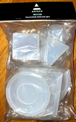 New 6Pc Arteza Resin Molds (Cube/Heart/Pyramid/Circle/Sphere/Square)~ FREE SHIP!