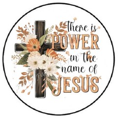 THERE IS POWER IN THE NAME OF JESUS ENVELOPE SEALS LABELS STICKERS PARTY FAVORS