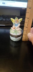 Fairy Trinket Dish Ring Storage Hand Painted Porcelain Collectible Knick knack