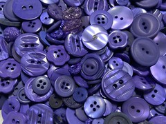 Incredible Mixed Lot Of Dyed PURPLE Premium Buttons All Sizes For Embellishments