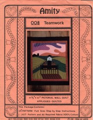 “Teamwork” ©1982 Amity Publications Pattern # 503 20½”x22″ Pictoral Wall Quilt