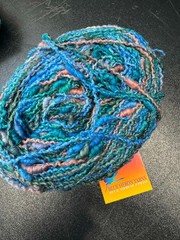 Blue Heron Yarns” Rainbow Sea” hand painted wool seed yarn. 5 oz