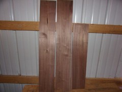 3 PC WALNUT LUMBER WOOD KILN DRIED BOARDS LOT 1897V END MATCHED 1/2″ THICK FLAT