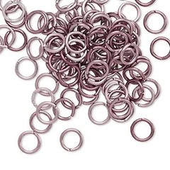 8mm Jumprings 100 Anodized Aluminum Round 16 Gauge 5.4id Open Jump Ring 5.4mm ID
