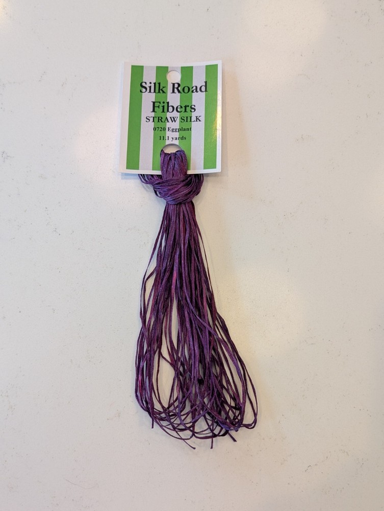 Silk Road Fibers Straw Silk 0720 Eggplant
