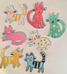 7 Little Kittens – Iron On Fabric Appliques -cats, Kitties, Baby