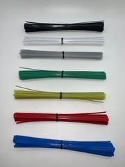 4-6″ Uline Plastic Pre-Cut Twist Ties (Black/White/Clear/Green/Yellow/Red/Blue)