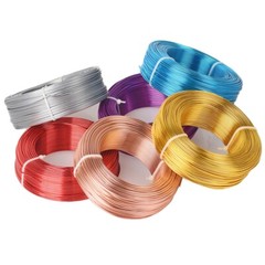 Large Roll Colorful Soft Aluminum Metal Beadding Wire Tiger Tail Craft Wire Cord