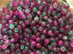 CRYSTAL GLASS BEADS ROUND 8 MM CRACKLE 200 CHARMS SPACERS FINDINGS ASSORTED