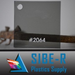 LIGHT GREY TINTED CLEAR SMOKED ACRYLIC PLEXIGLASS #2064 1/4″ PICK THE SIZE^