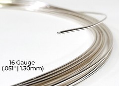 940 Argentium Silver Wire | Round, Dead Soft | 10-30 Gauge | 1-10 Ft | USA