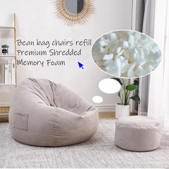5lbs Shredded Memory Foam Filling or Bean Bag Filler, Premium Beanbag Stuffin…