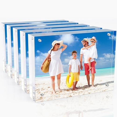 5×7 Inches Acrylic Picture Frames 5 Pack, Double Sided Magnetic 5×7″-5pack 1