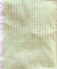 light celery green Japanese characters Lonni Rossi 100% cotton one yard