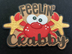 SUMMER Feeling Crabby Vacation Memories premade paper piecing scrapbook diecut3D