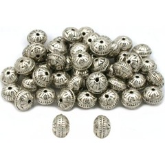 Antique Silver Plated Saucer Bali Beads Part Approx 50