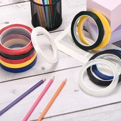 10 Rolls Whiteboard Tape Thin 10mm 54.7 Yard Thin Pinstripe Tape, Black
