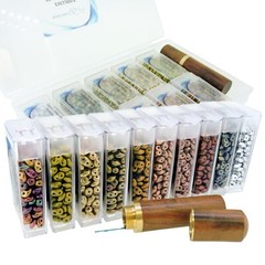 10 Colors – 120 Grams Czech SuperDuo 2-hole Beads 5×2.5mm, Matte Metallics Set