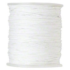 25 Meters White 1mm Waxed Cotton Cord Jewelry Beading Crafting String Spool