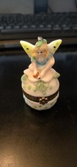 Fairy Trinket Dish Ring Storage Hand Painted Porcelain Collectible Knick knack