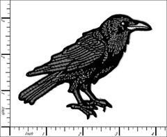 Raven Embroidered Iron-On Patch – Gothic Crow Bird Exclusive Design