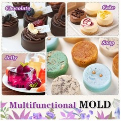 3-Pack Mini Round Soap Molds – Non-Stick Silicone