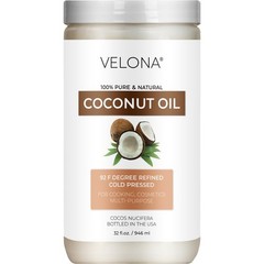 Coconut Oil 92 Degree by Velona – 2oz-7lb in jar Refined Cold pressed Skin Body