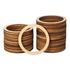 Circle Decor Natural Wood Color For Birthday Party 50Pcs 3In Diameter