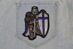 Blue Knight Christian Patch – 3.3×4.5 inch – P4903