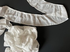 New White Semi Sheer Ruffling 3″ wide 6.5 yards So beautiful So many uses!
