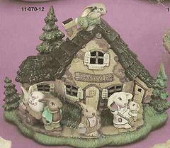 Ceramic Bisque ~~Ready to Paint~~ Bunnyville House Lights Up