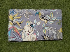 Indian Handmade Gray Monkey Dressmaking, Sewing Running Fabric 2.5 Yards US