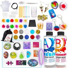 Complete Resin Art &Craft Kit for Jewelry Pendants Keychains DIY Gift for Adults