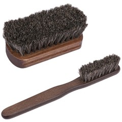2 PCS Leather Brush Car Detailing, Horse Hair Brush, Car Cleaning Supplies, C…
