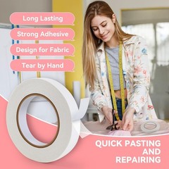 Double Sided Tape 3/4 Inch 100Ft Adhesive Fabric Hem Tape No Sew Hemming Tape