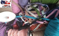 LOT 50 yards RANDOM mixed picot edged lingerie sewing elastic 1/2″ 3/8 USA SHIP