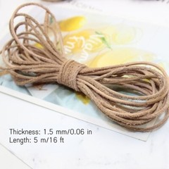 Round Genuine Leather Cord First Layer Cowhide Strand for DIY Jewelry Making
