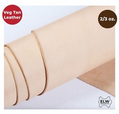 ELW Veg Tanned Leather Shoulder 2/3 oz. (.8-1.2mm) Tooling Leather Cowhide